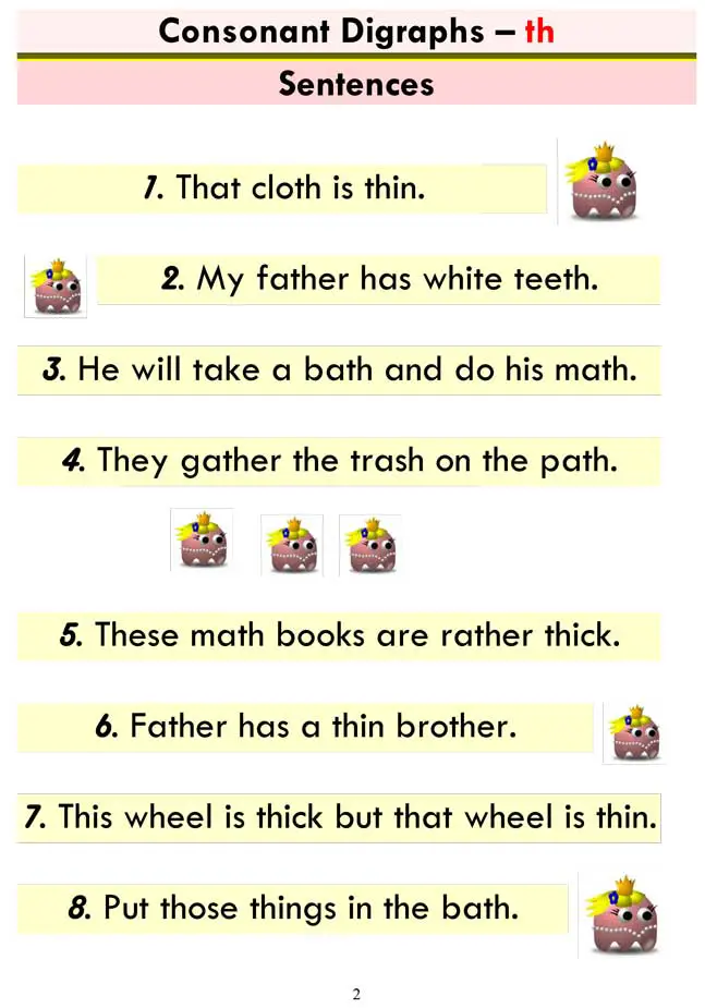 Consonant Digraphs Th